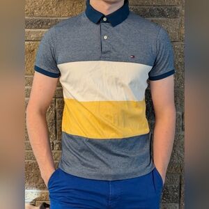 Tommy Hilfiger Short Sleeve Polo block print (Medium)